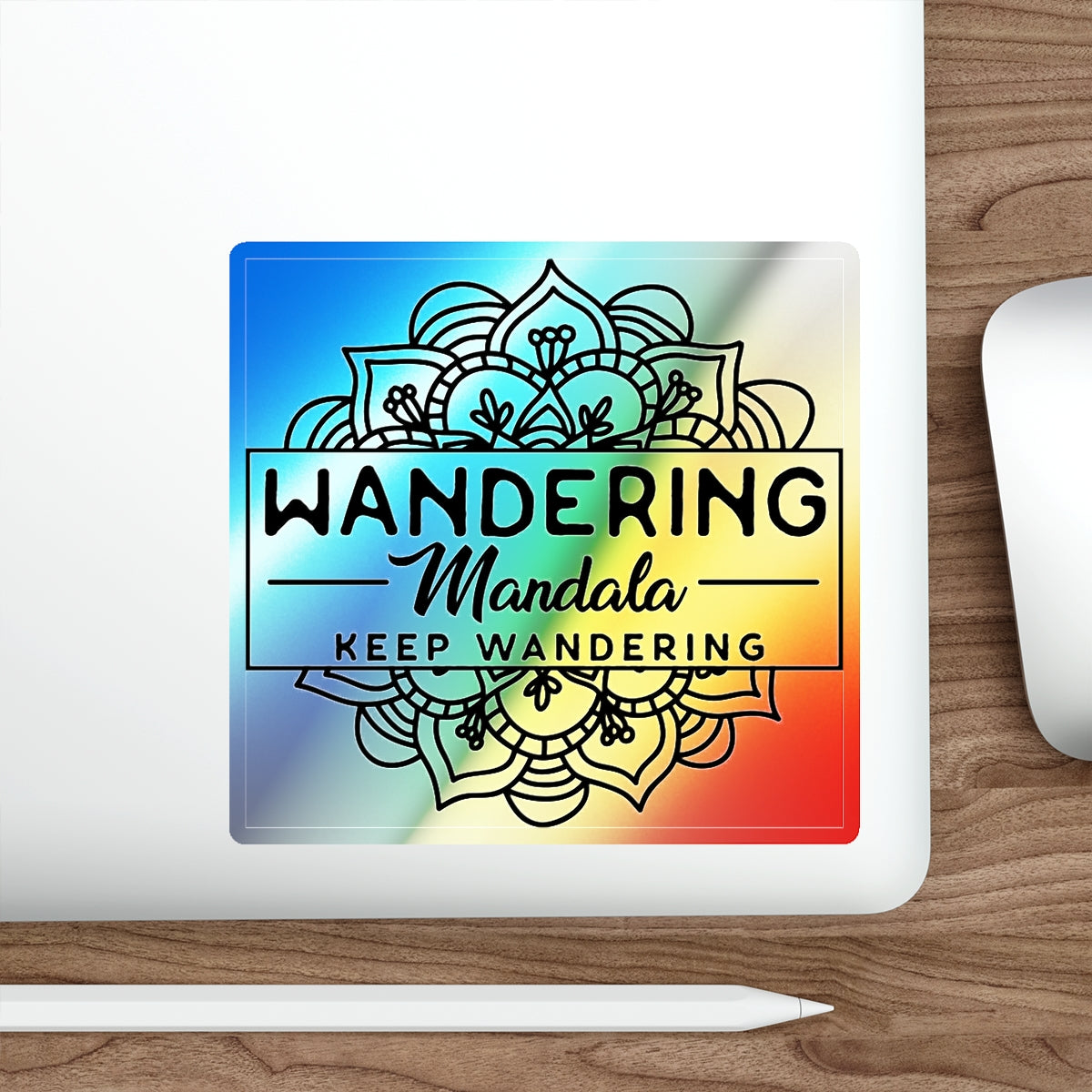 Wandering Mandala Holographic Die-cut Stickers