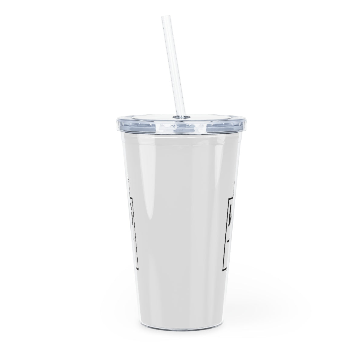 Wandering Mandala Plastic Tumbler with Straw