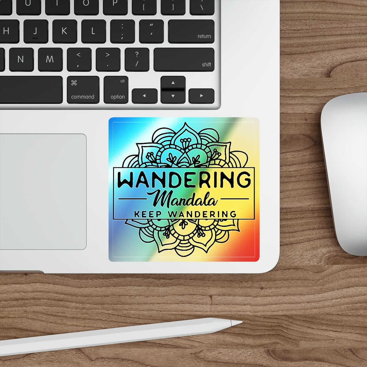 Wandering Mandala Holographic Die-cut Stickers