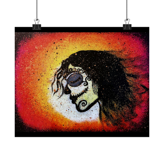 Dia De Los Muertos Matte Horizontal Poster