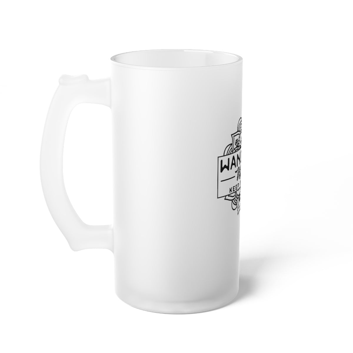 Wandering Mandala Frosted Glass Beer Mug