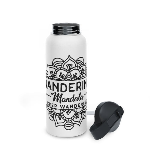 Wandering Mandala Stainless Steel Water Bottle, Standard Lid