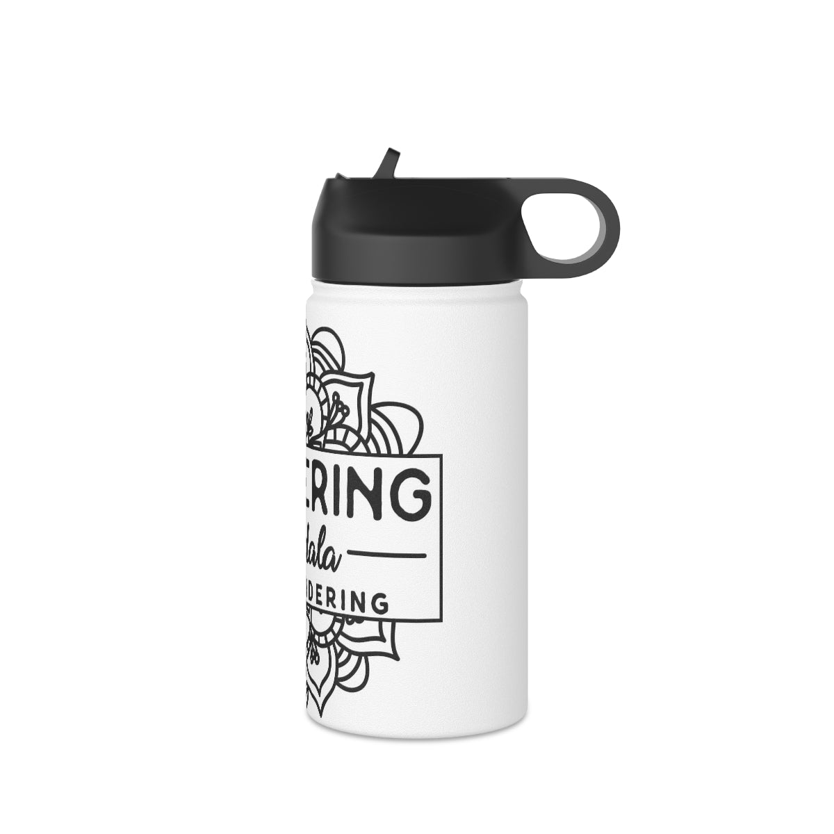 Wandering Mandala Stainless Steel Water Bottle, Standard Lid