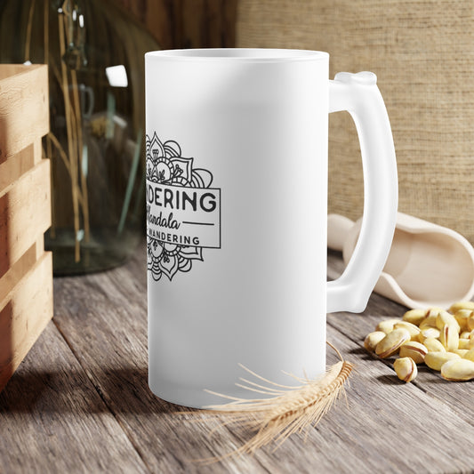 Wandering Mandala Frosted Glass Beer Mug