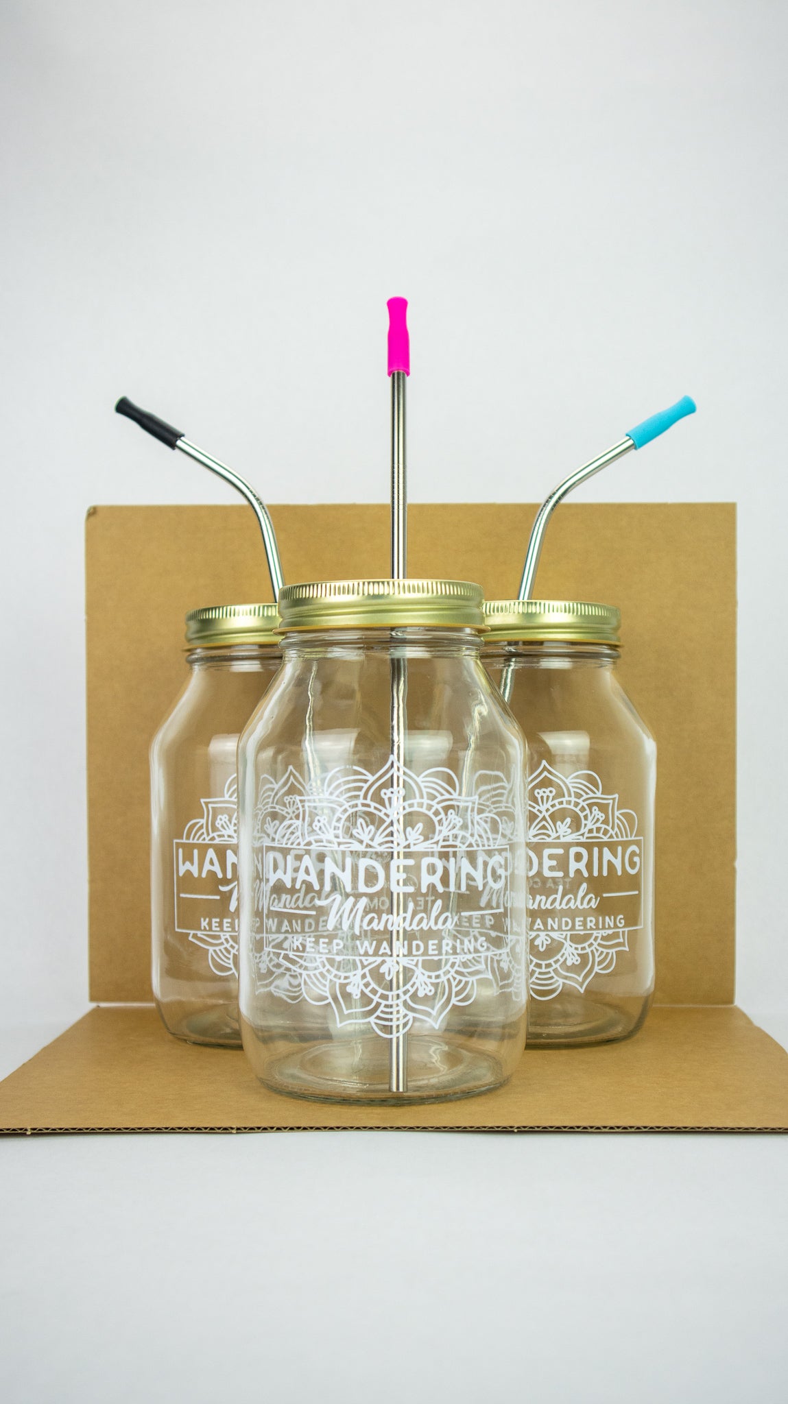 Wandering Mandala Drinking Jar