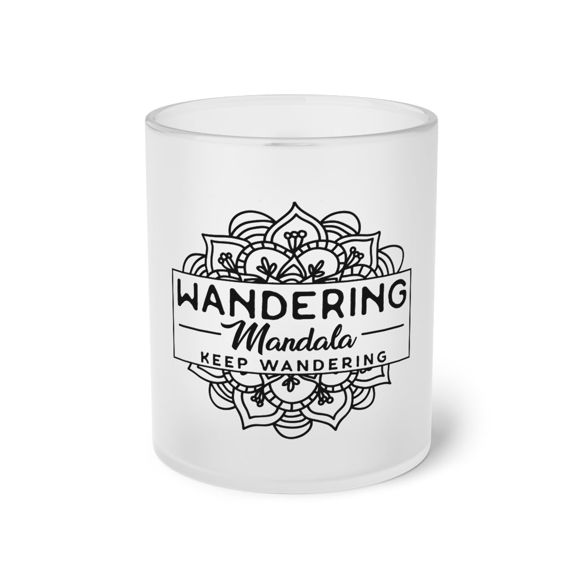 Wandering Mandala Frosted Glass Mug