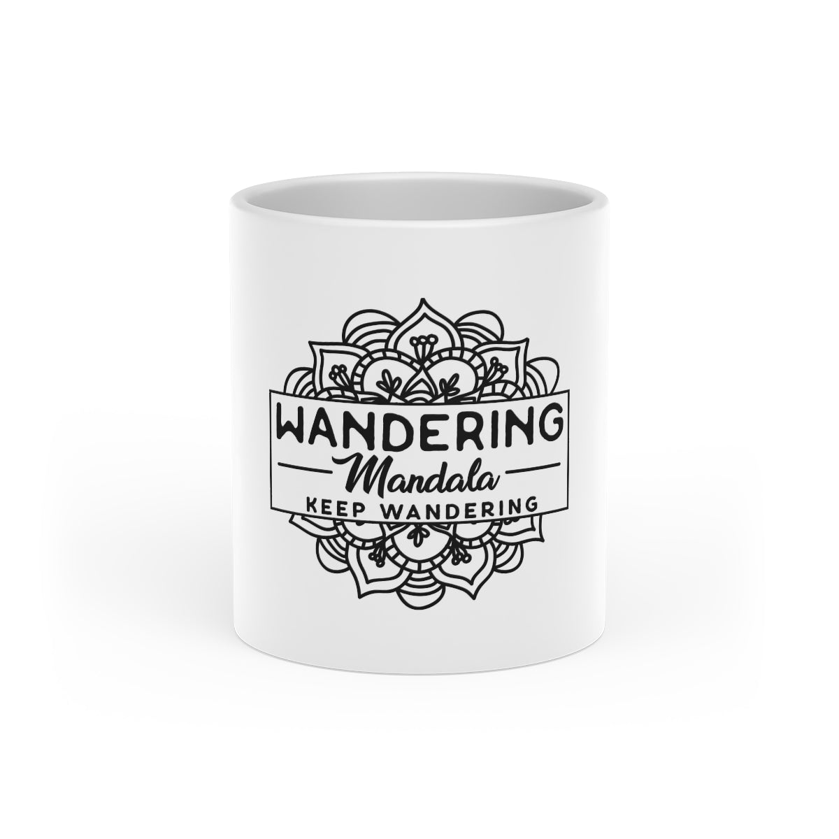 Wandering Mandala Heart-Shaped Mug