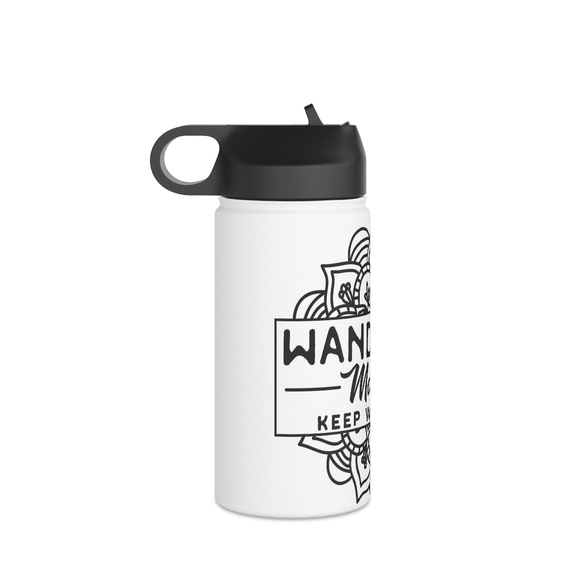 Wandering Mandala Stainless Steel Water Bottle, Standard Lid
