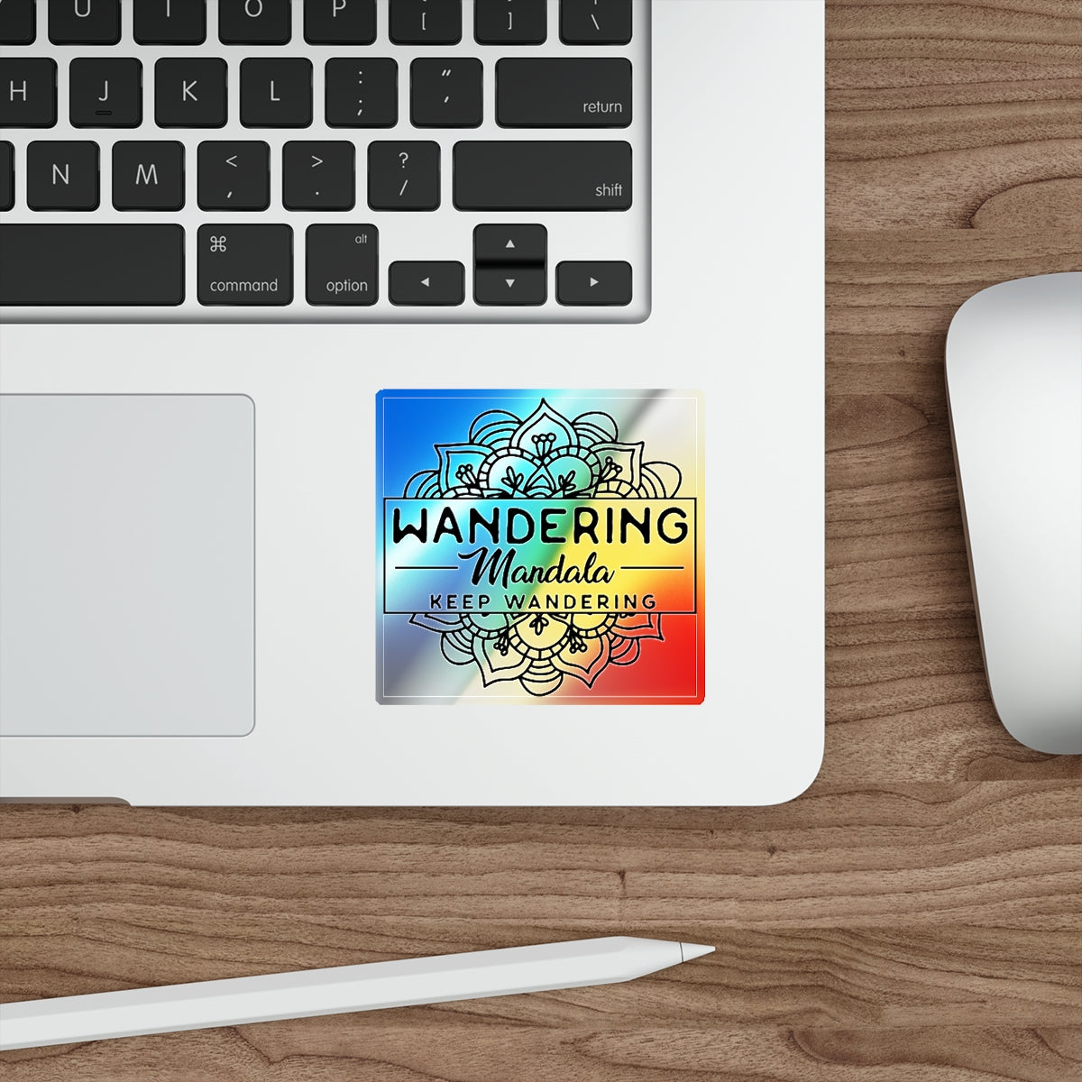 Wandering Mandala Holographic Die-cut Stickers