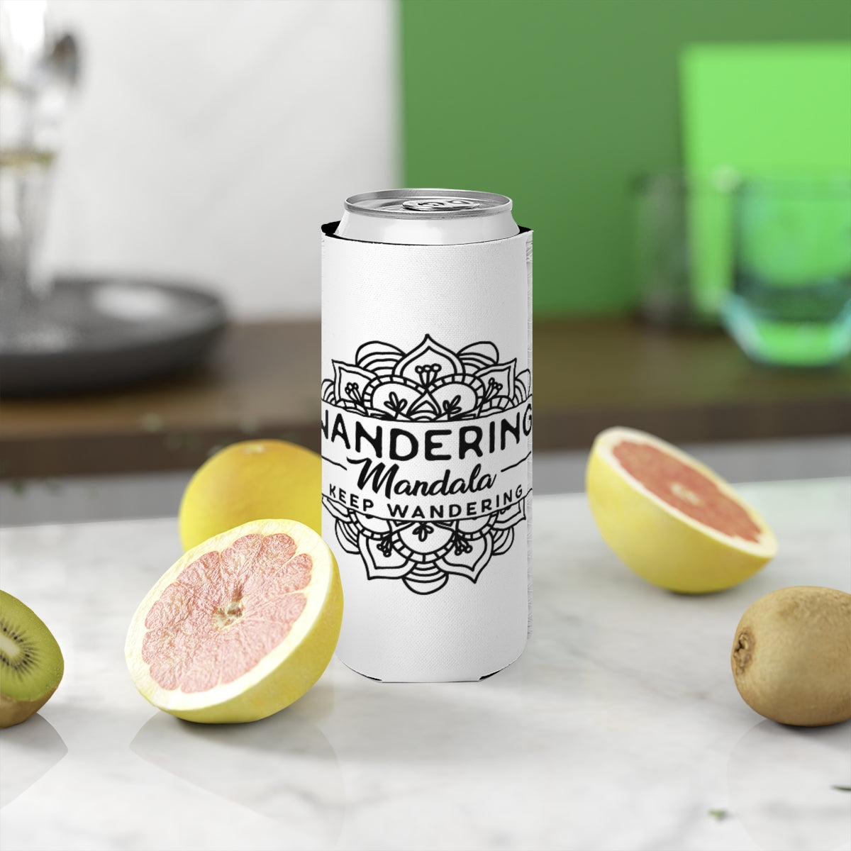 Wandering Mandala Slim Can Cooler