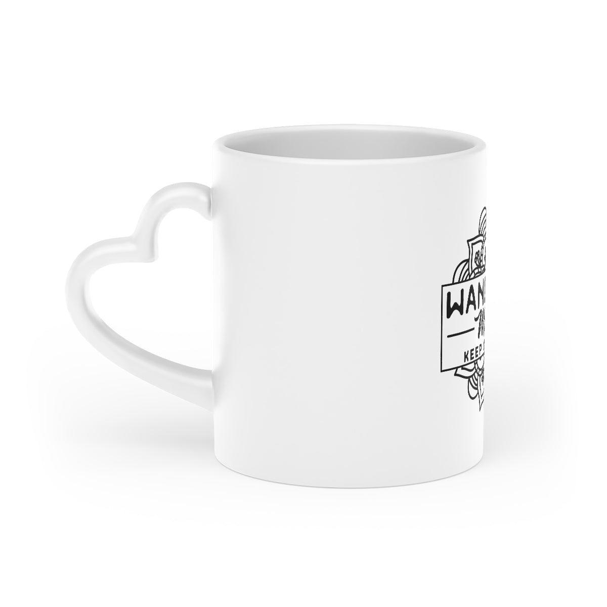 Wandering Mandala Heart-Shaped Mug